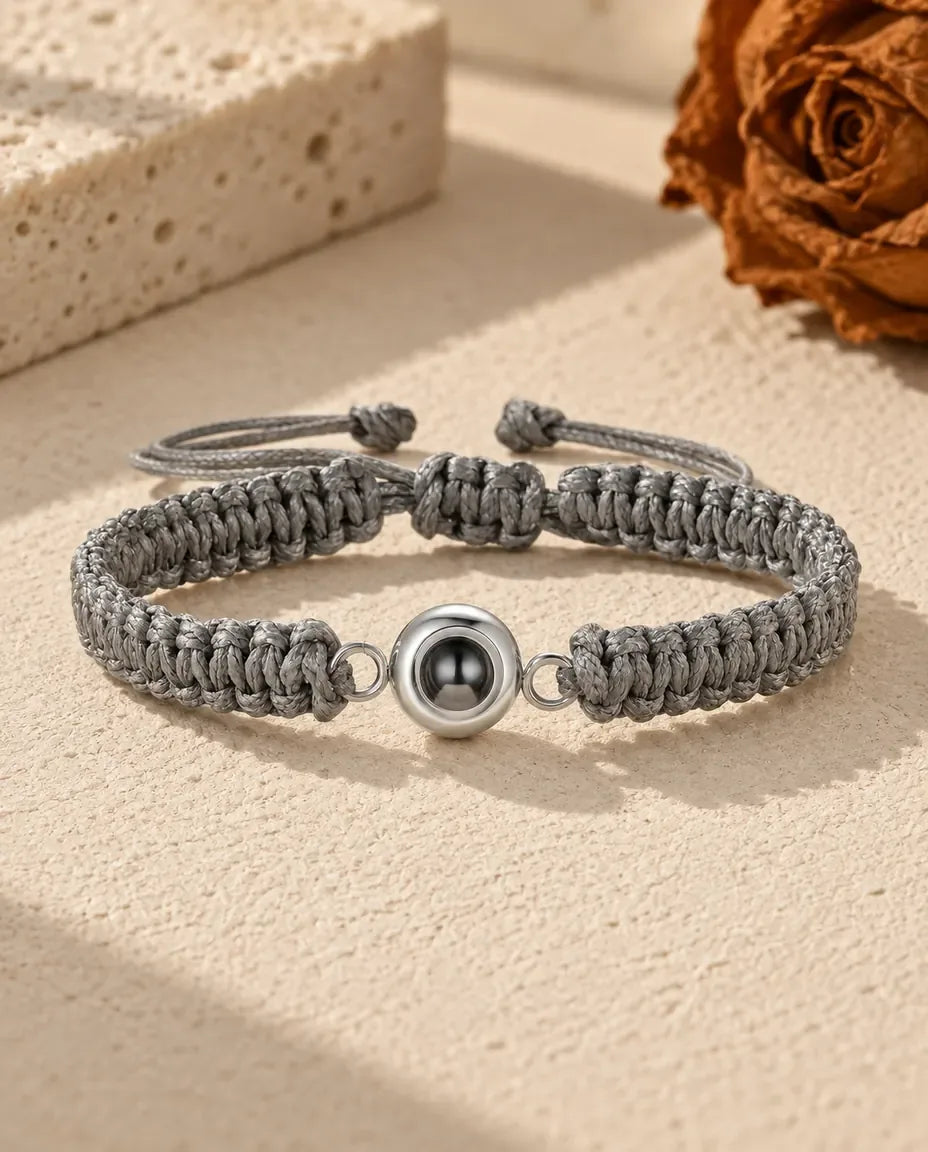 Armbånd med Billede Indeni - i grå
