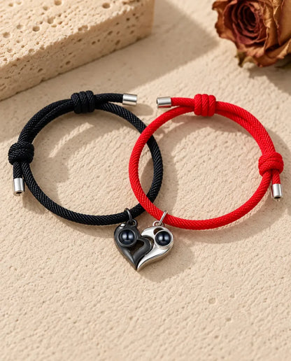 Armbånd med Billede Indeni - matchende par lagt fladt