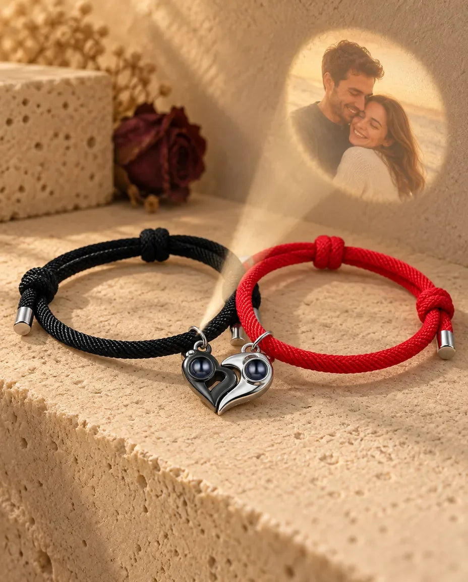 Armbånd med Billede Indeni - projicerer det skjulte billede på væggen
