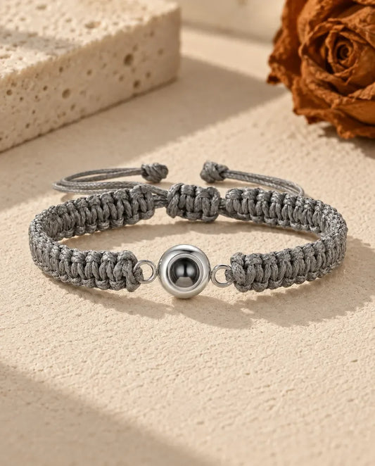 Armbånd med Billede Indeni - i grå