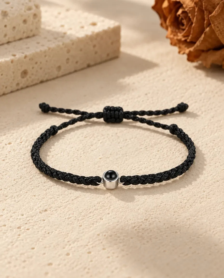 Armbånd med Billede Indeni - i sort