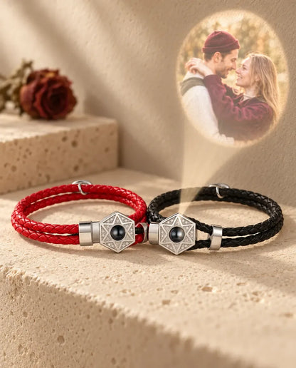 Armbånd med Billede Indeni - projicerer det skjulte billede på væggen