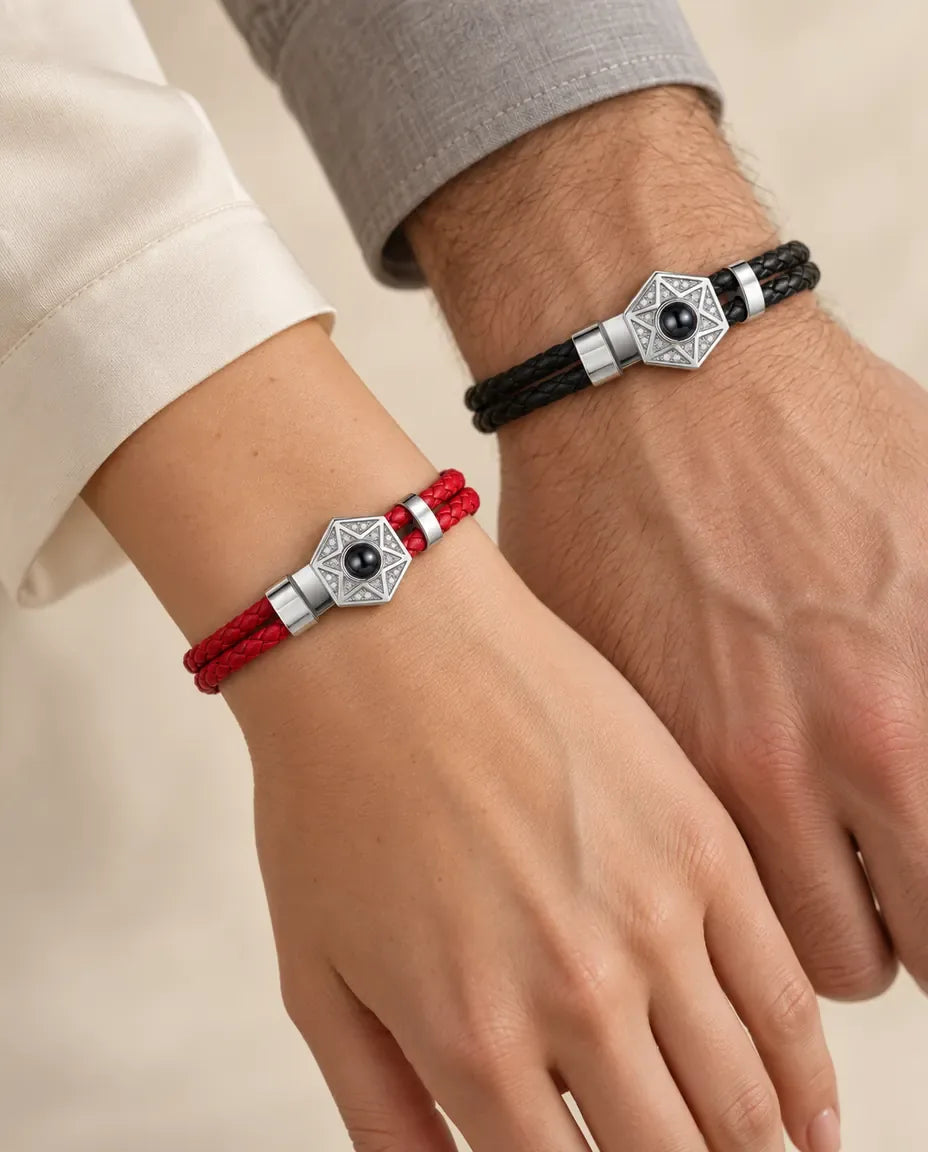 Armbånd med Billede Indeni - båret af et par