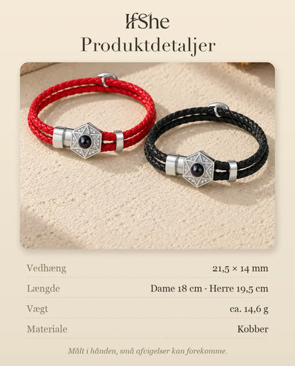 Armbånd med Billede Indeni - mål og materiale