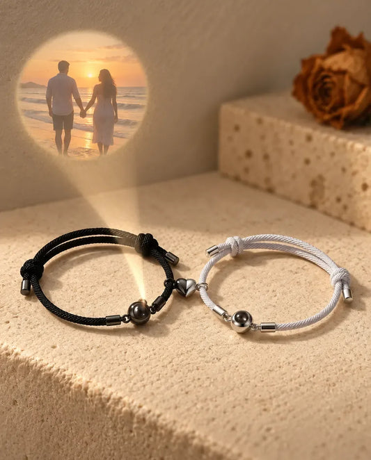 Armbånd med Billede Indeni - projicerer det skjulte billede på væggen