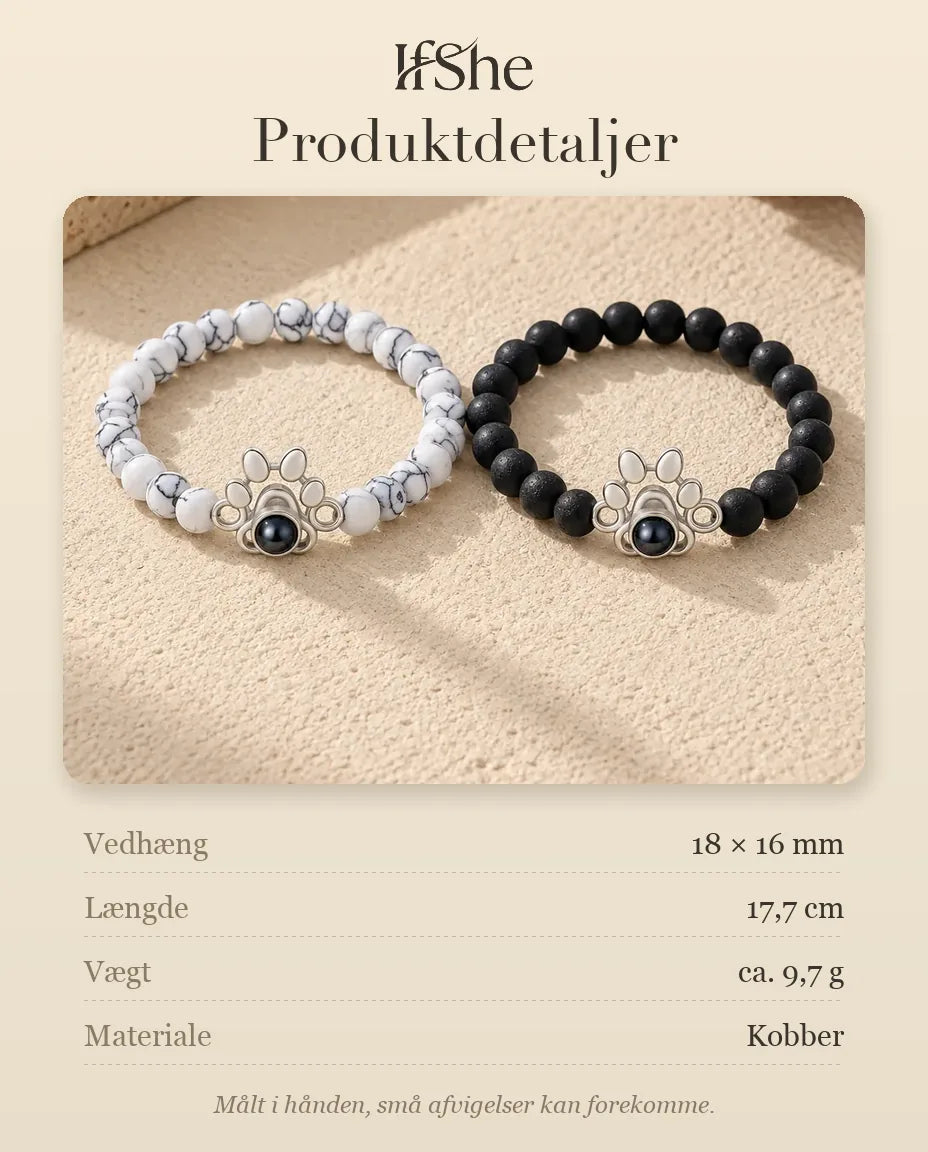 Armbånd med Billede Indeni - mål og materiale