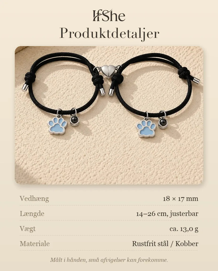 Armbånd med Billede Indeni - mål og materiale