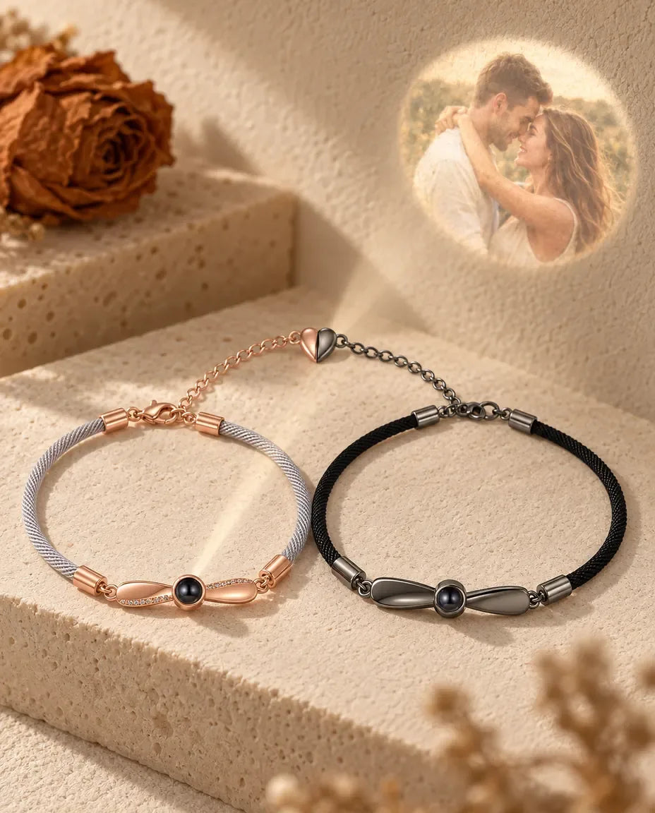 Armbånd med Billede Indeni - projicerer det skjulte billede på væggen