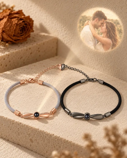 Armbånd med Billede Indeni - projicerer det skjulte billede på væggen