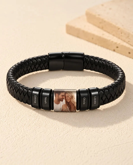 Armbånd til Mænd med Billedecharm - set forfra