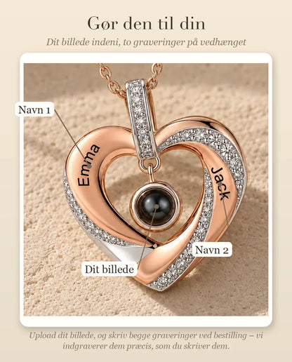 Halskæde med Billede og To Navne - personaliseringsguide: upload af billede og indgravering