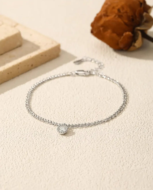 Moissanite Armbånd på Dobbeltkæde