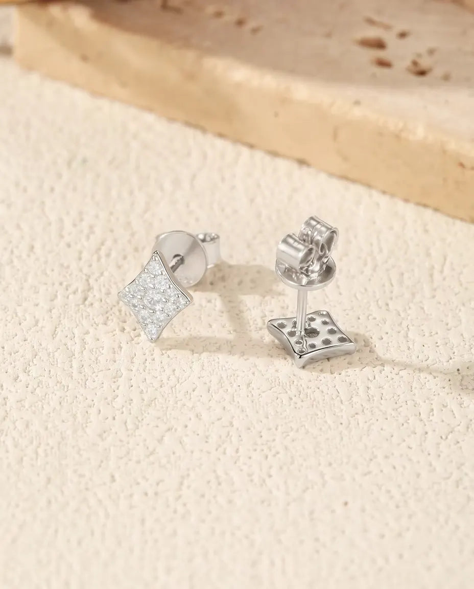 Moissanite Øreringe: Hjerte, Klør, Ruder, Stjerne