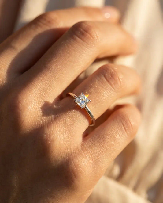 Moissanite Ring – 0,35 ct Prinsesseslebet