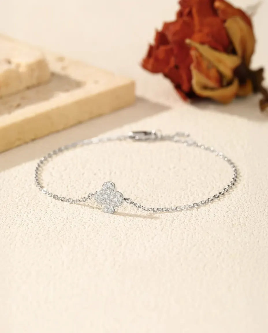 Moissanite-sæt med Klør: Armbånd, Ring, Øreringe